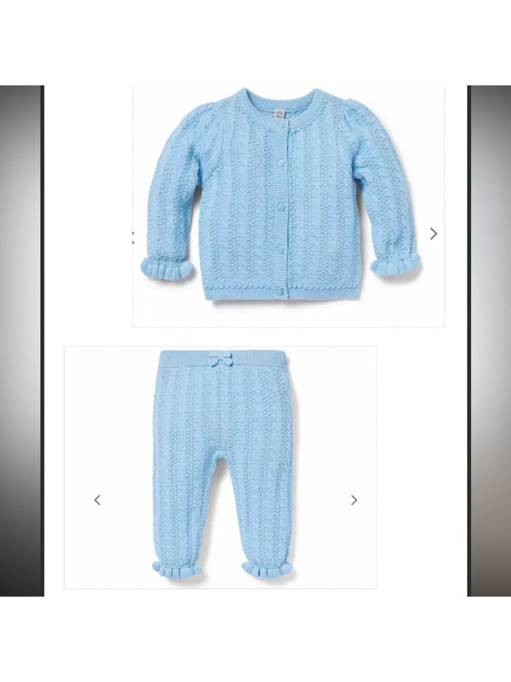 Cable knit sweater and pants matching set
